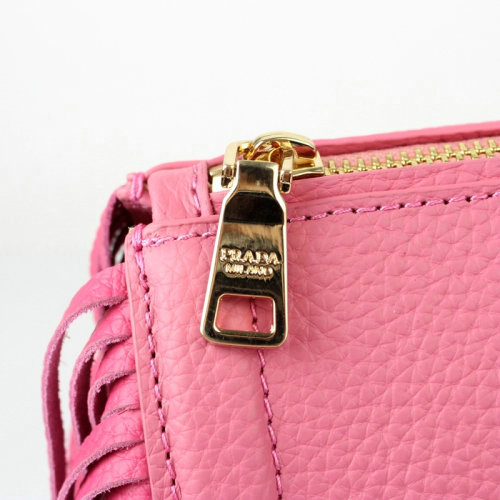 2014 Prada  grained calf leather shoulder bag BT6043 Pink - Click Image to Close